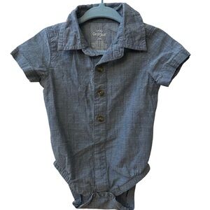 Cat & Jack Chambray Button Down Baby Onesie